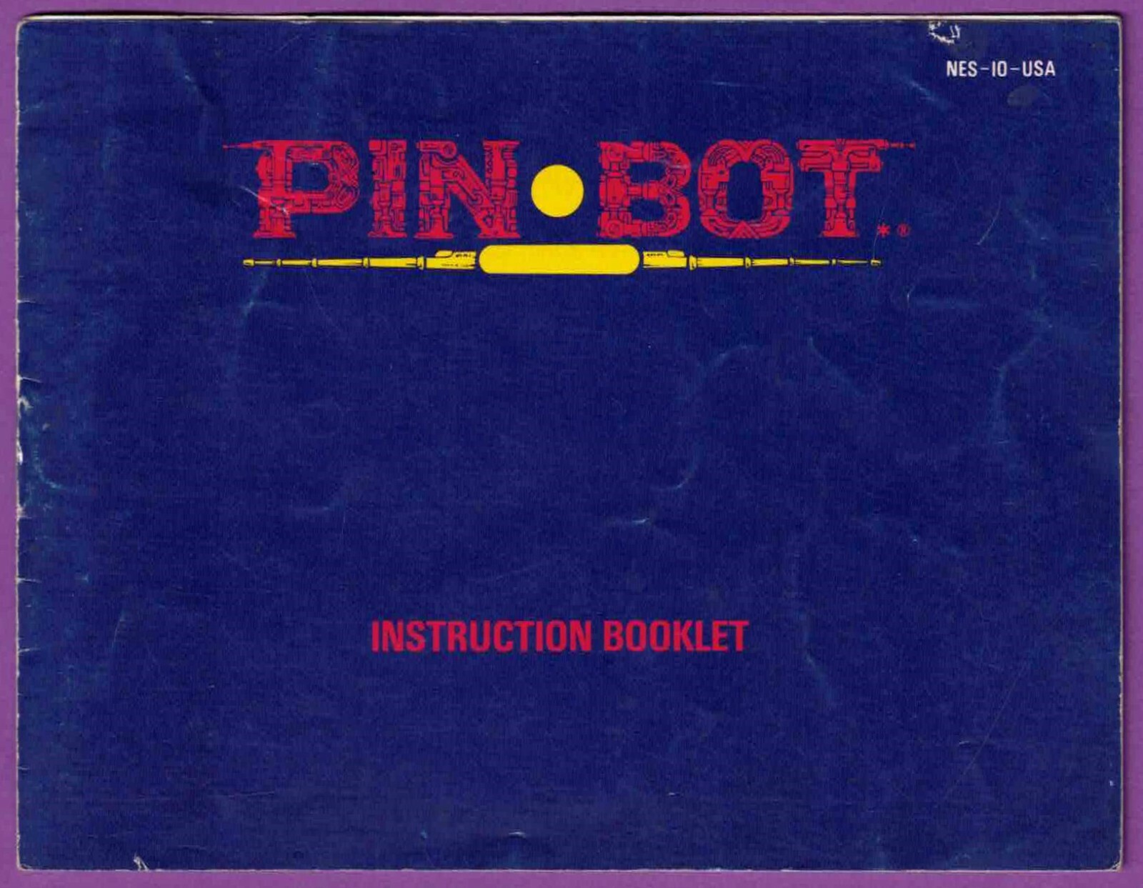 Pin Bot (Nintendo NES, 1990) INSTRUCTION MANUAL ONLY