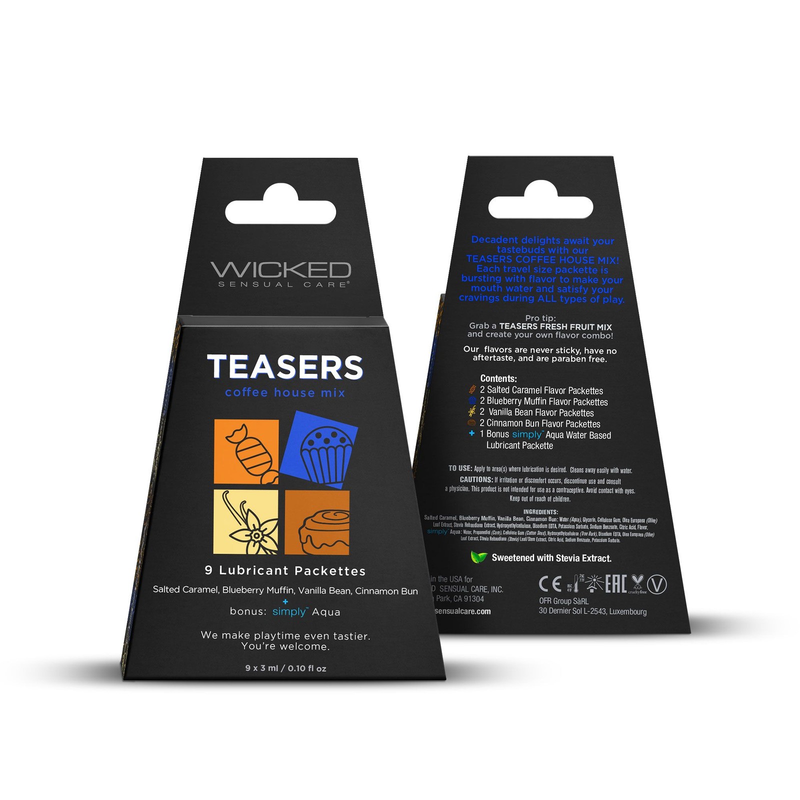 Wicked Teasers Coffee House Mix - 9 x 3 ml Lubricants