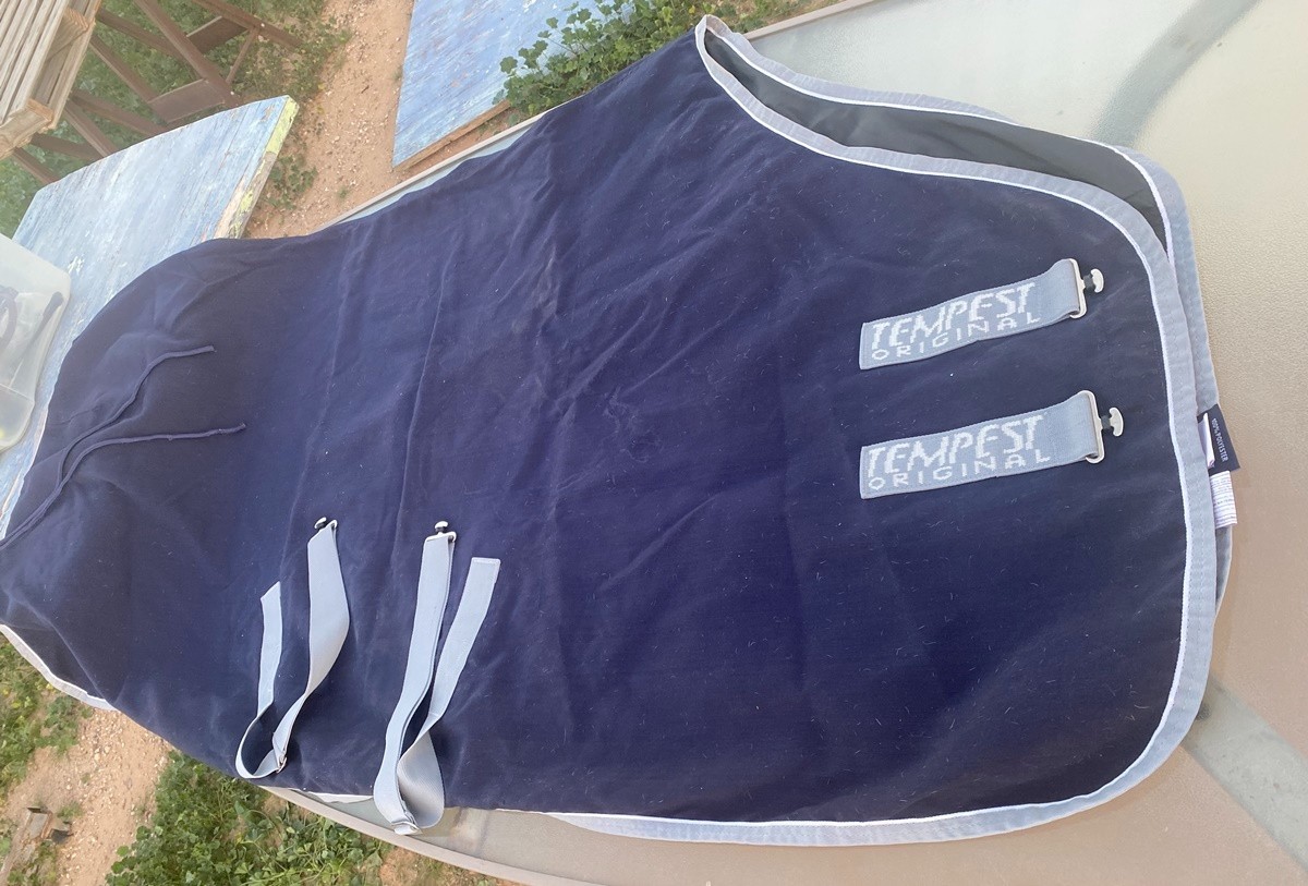 75" Navy Shires TEMPEST stable sheet - Quality Made & very light use as shown