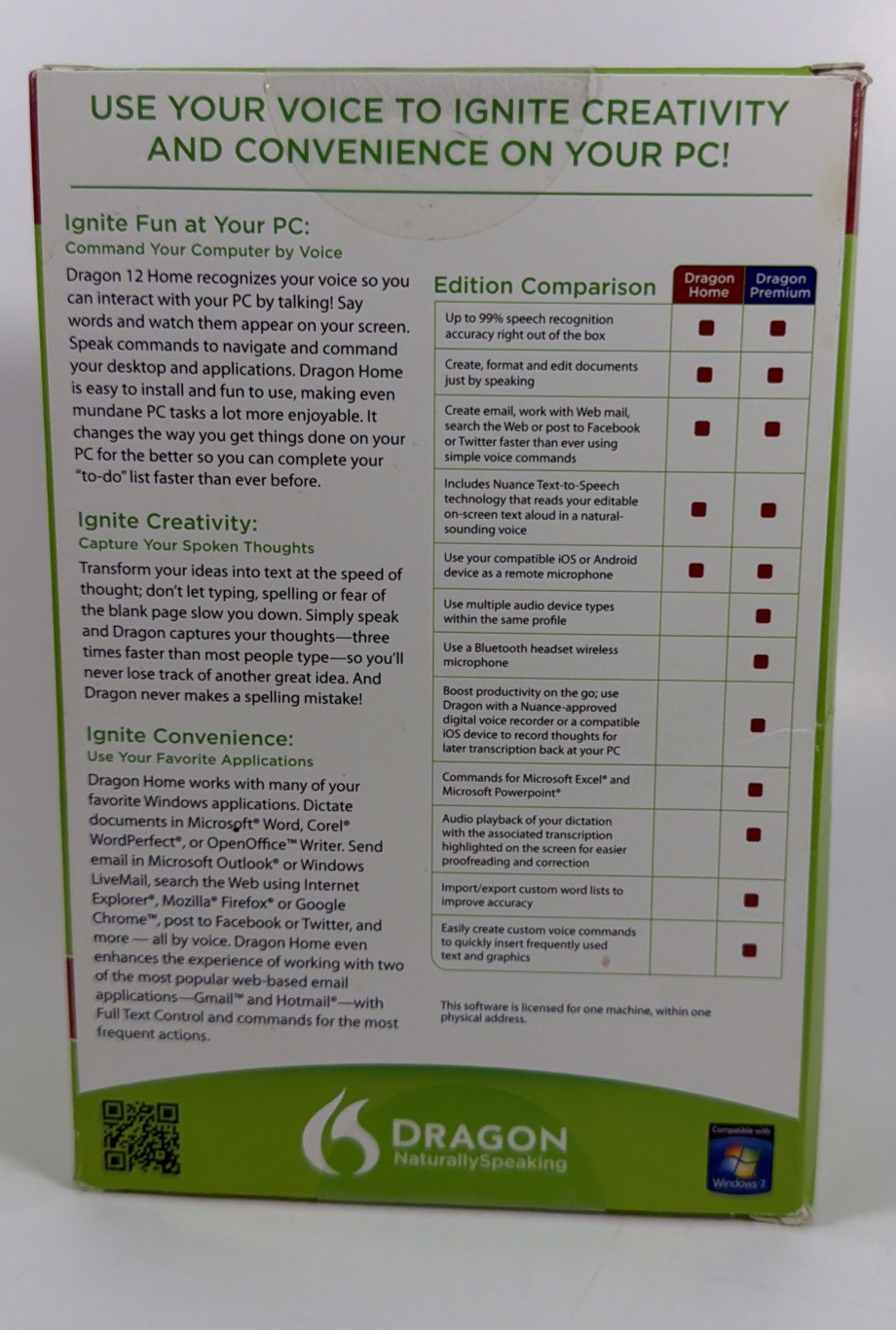 Dragon Naturally Speaking Version 12 Speech Recognition Software Home Edition