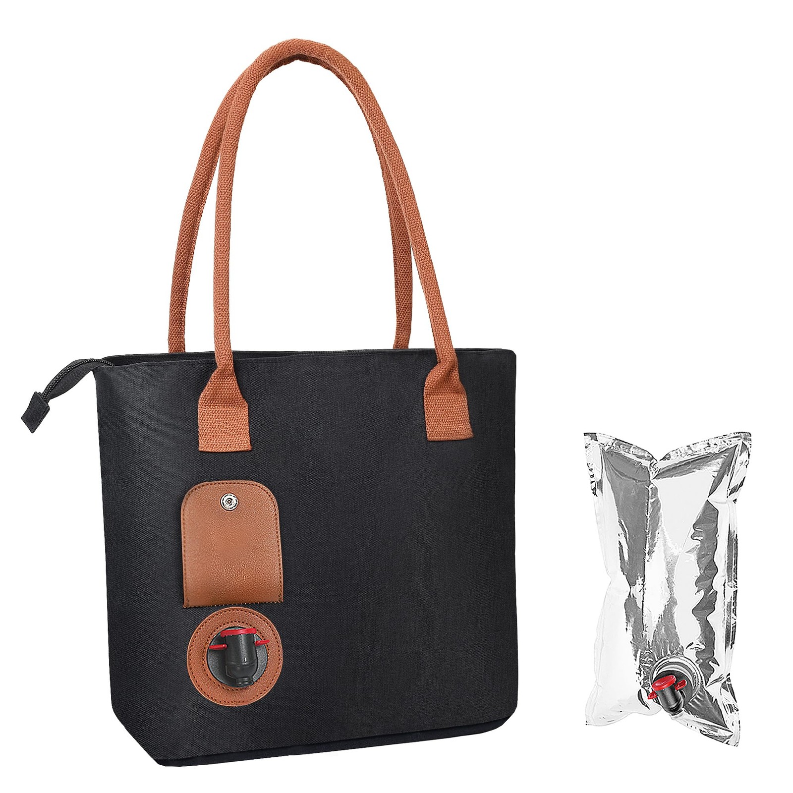 Wine Tote Bag Beach Cooler for Travel Gift Drink Purse Travel Bag with Spout