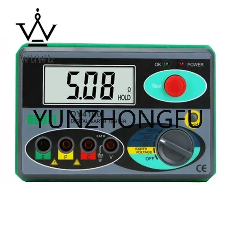 Digital Grounding Resistance Tester Multimeter Power System Testing 0-2000 Ohms
