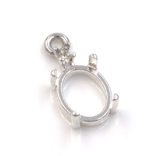 Oval Accented Cabochon Dangle Mounting