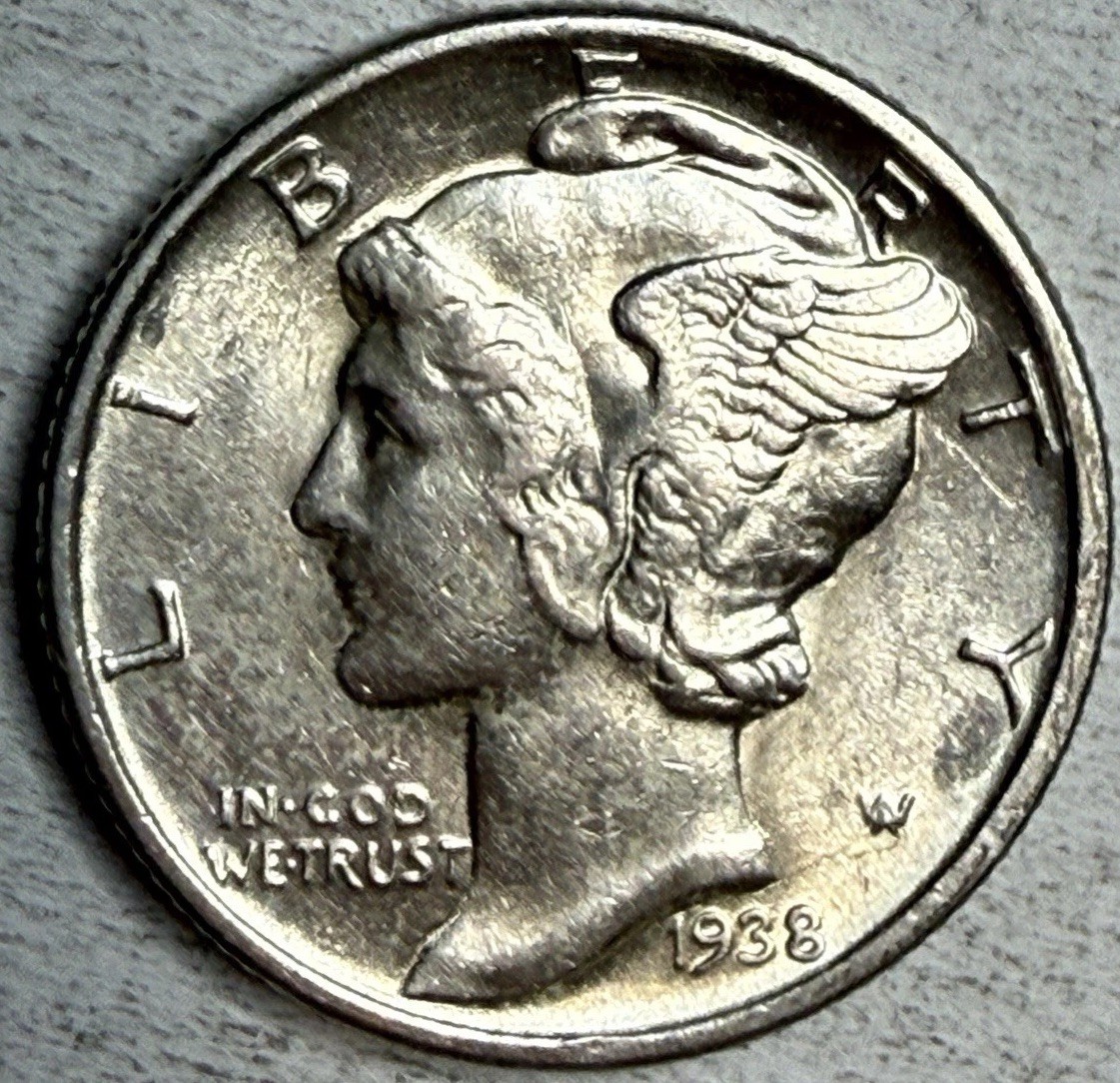 1938 - Mercury Dime - Exact Coin Imaged #MERC31