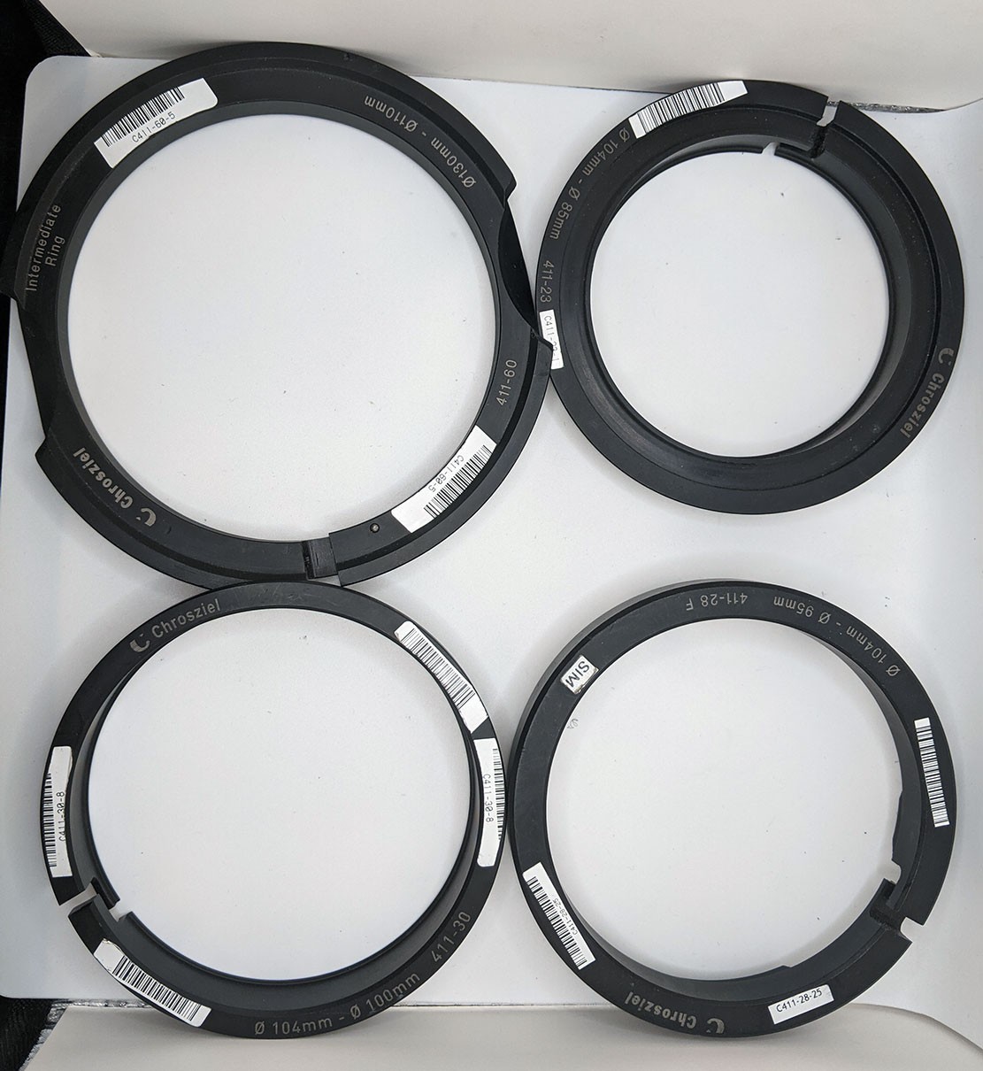 Set of $ Chrosziel Step Down And Intermediate Rings - 411-30, 411-23, 411-28 F