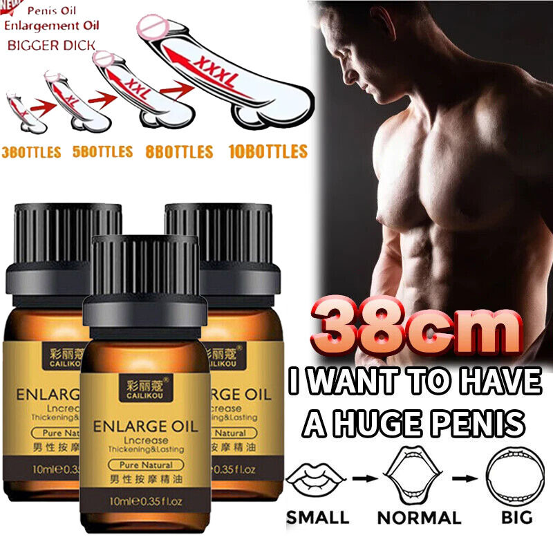 Men Penis Enlarger & Penis Growth Oil Faster Enhancement Enlargement US 3 PACK
