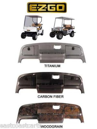 EZGO TXT Golf Cart Dash Cover Carbon, Wood, Titanium