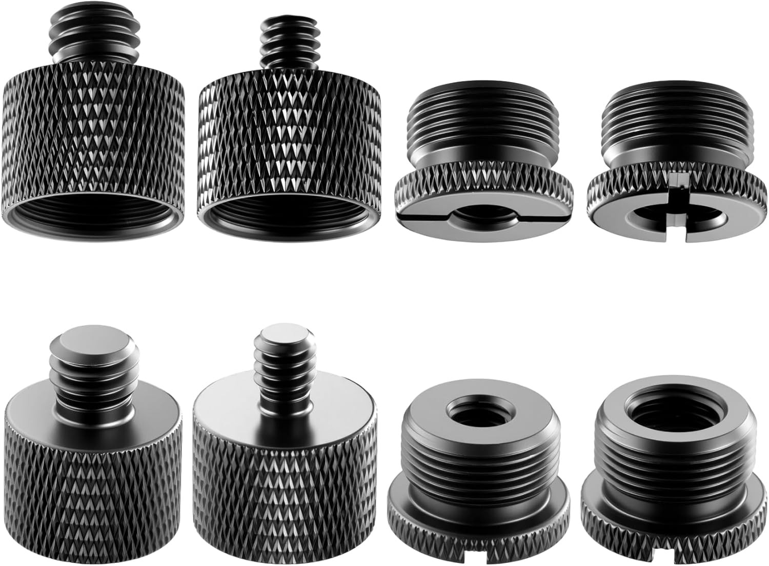 8-Pack Mic Stand Adapter Set 5/8 to 3/8, 5/8 to 1/4 for Microphone Stand & Tripo