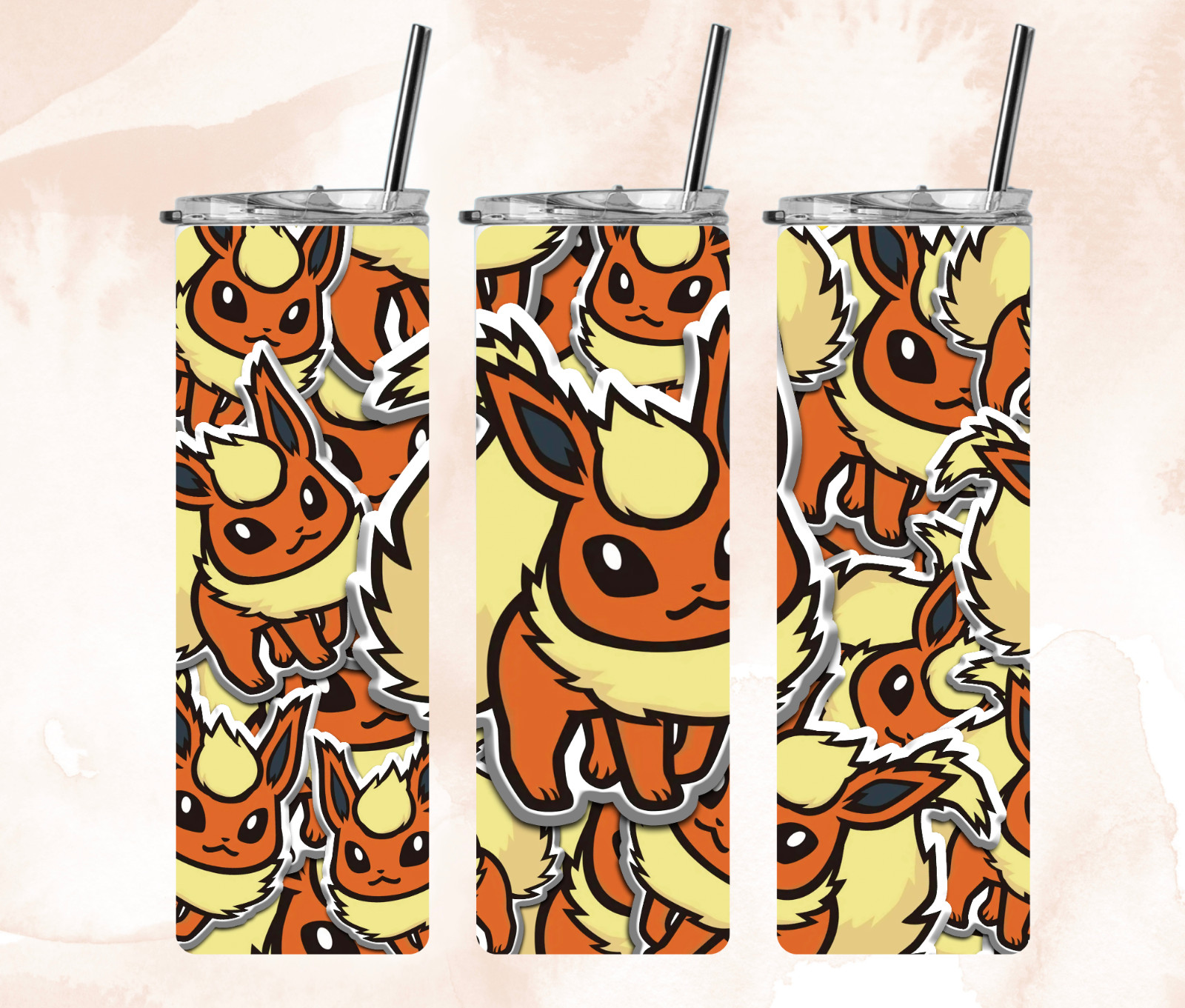 FLAREON 20 OZ INSULATED  TUMBLER 2 STRAWS INCLUDED