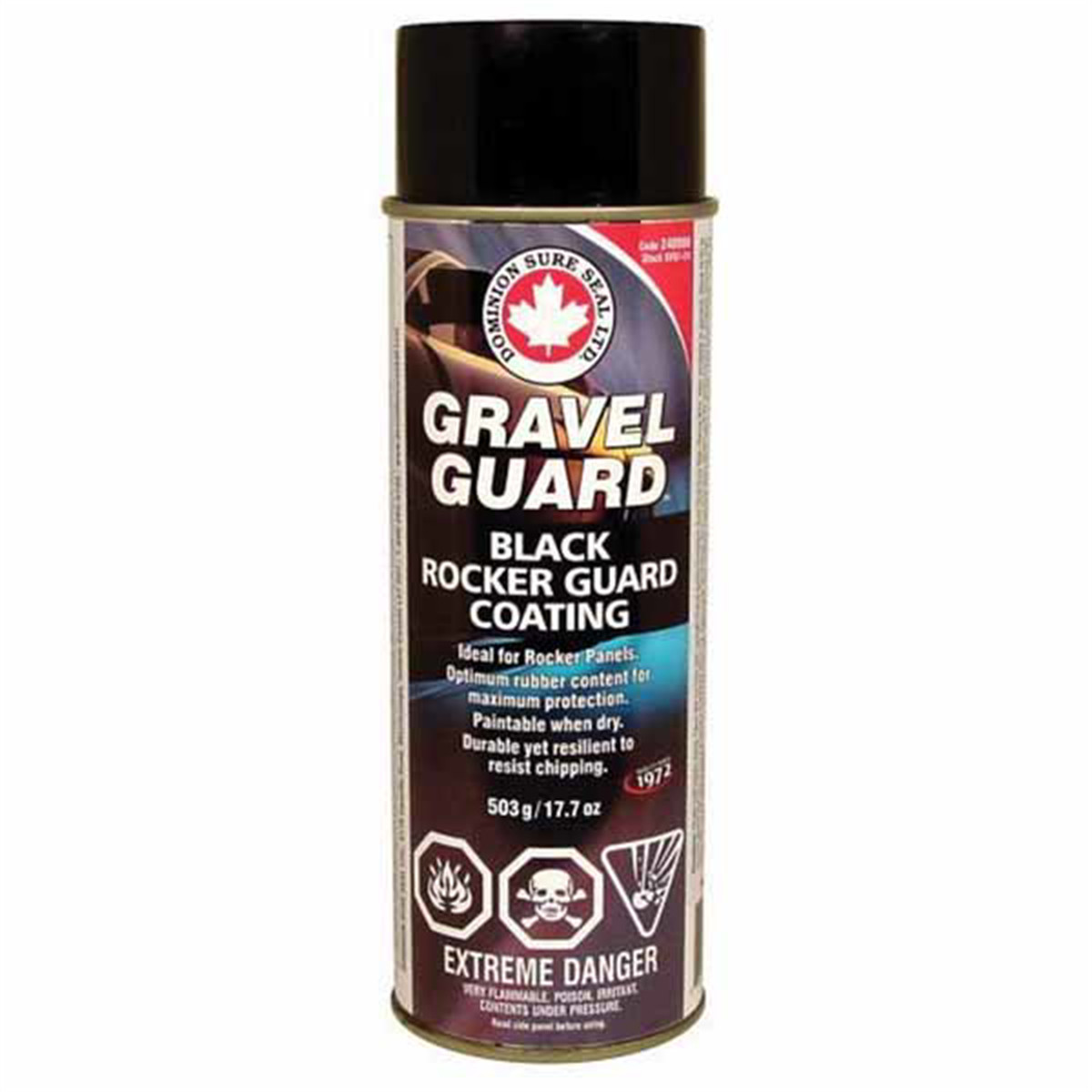 Dominion Sure Seal SVG124US Gravel Guard, 503 g Can, Black, Aerosol, Coarse Tex