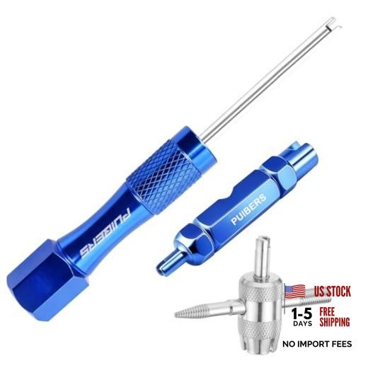 3-Piece Tire Valve Tool Kit for Presta and Schrader | Schrader+Presta+10Cores