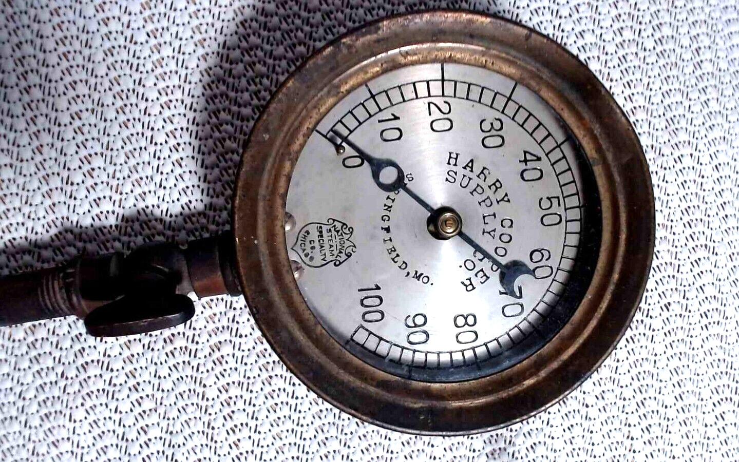 Harry Cooper supply company Vintage Gauge Springfield Mo. 4" across 12" diameter