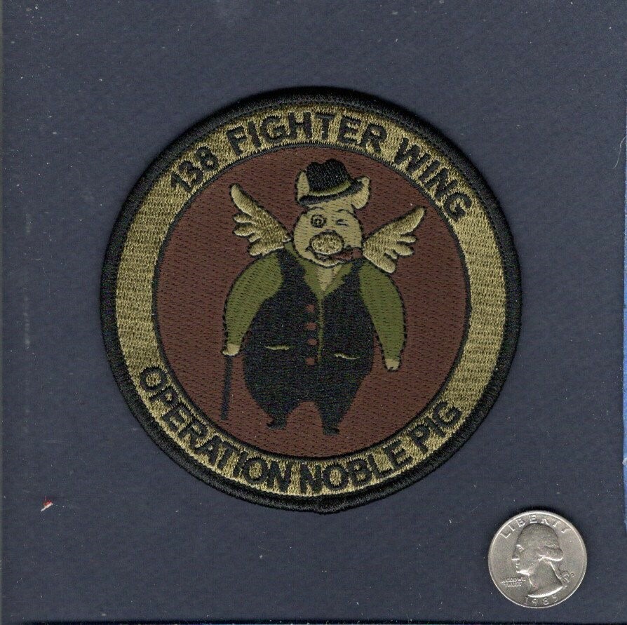 138th FW Operation Noble Pig F-16 FALCON USAF Fighter Wing Squadron Patch