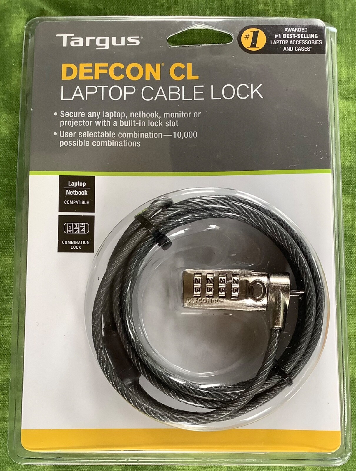 Targus DEFCON CL Laptop Cable Lock, Select your Combination, New Unopen Package