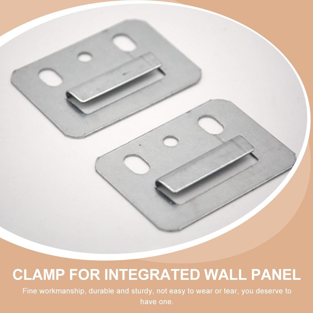 100pcs Wall Buckle Interlocking Hanging Bracket Couch Clips, Wall Panel Stain...