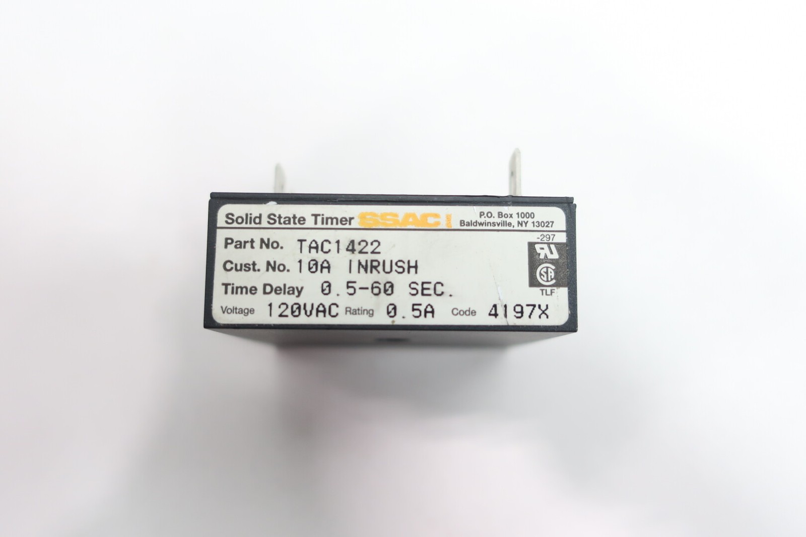 Ssac TAC1422 Solid State Timer 120v-ac
