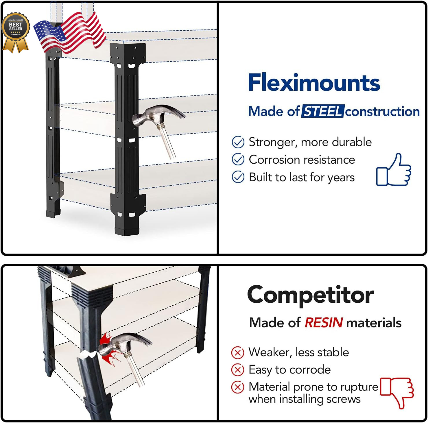 Universal Steel Workbench Kit 5 Legs L Shaped Heavy Duty Work Bench Garage