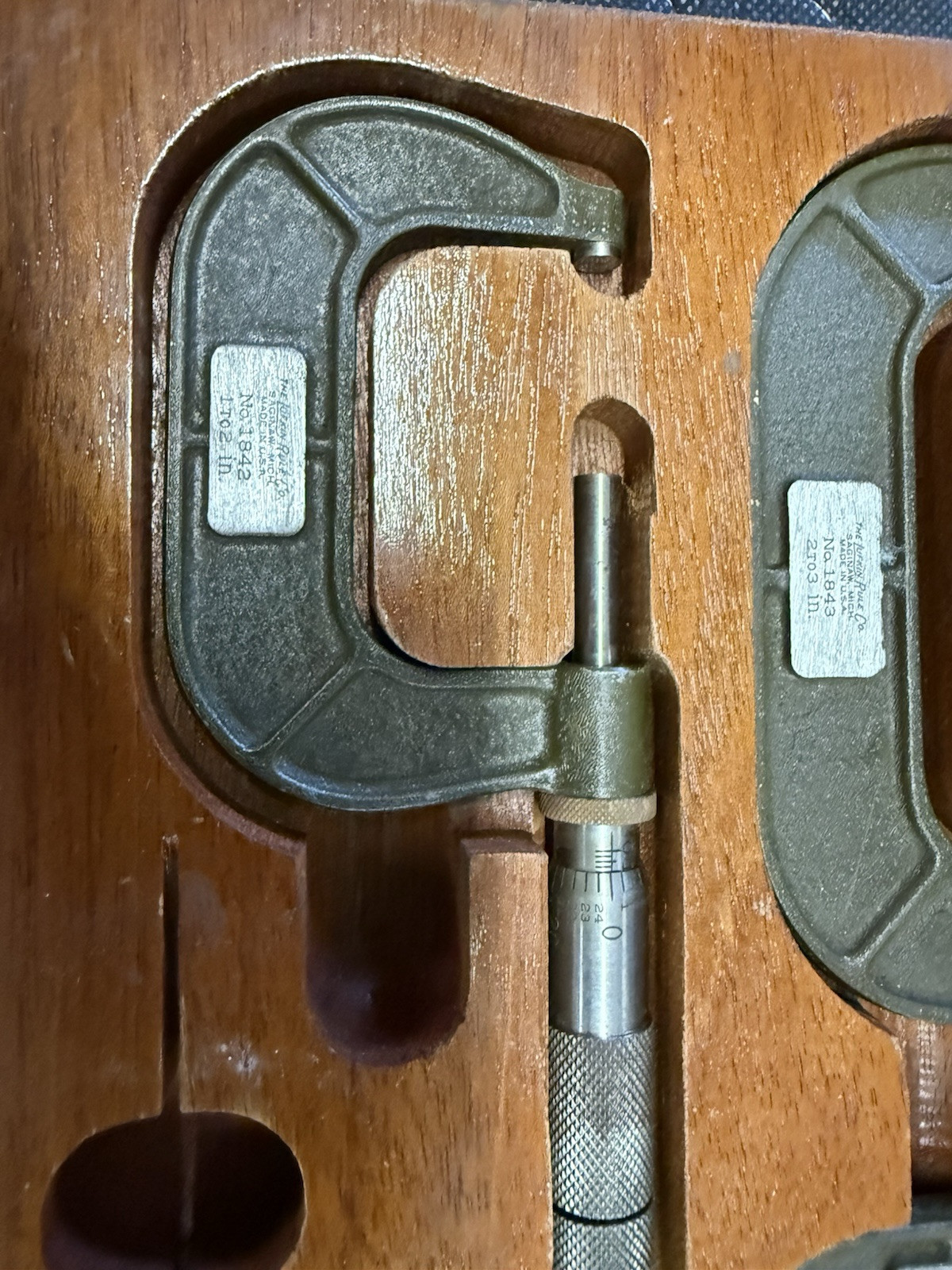 Vintage Lufkin 3 Pc Micrometer Set 0-3"