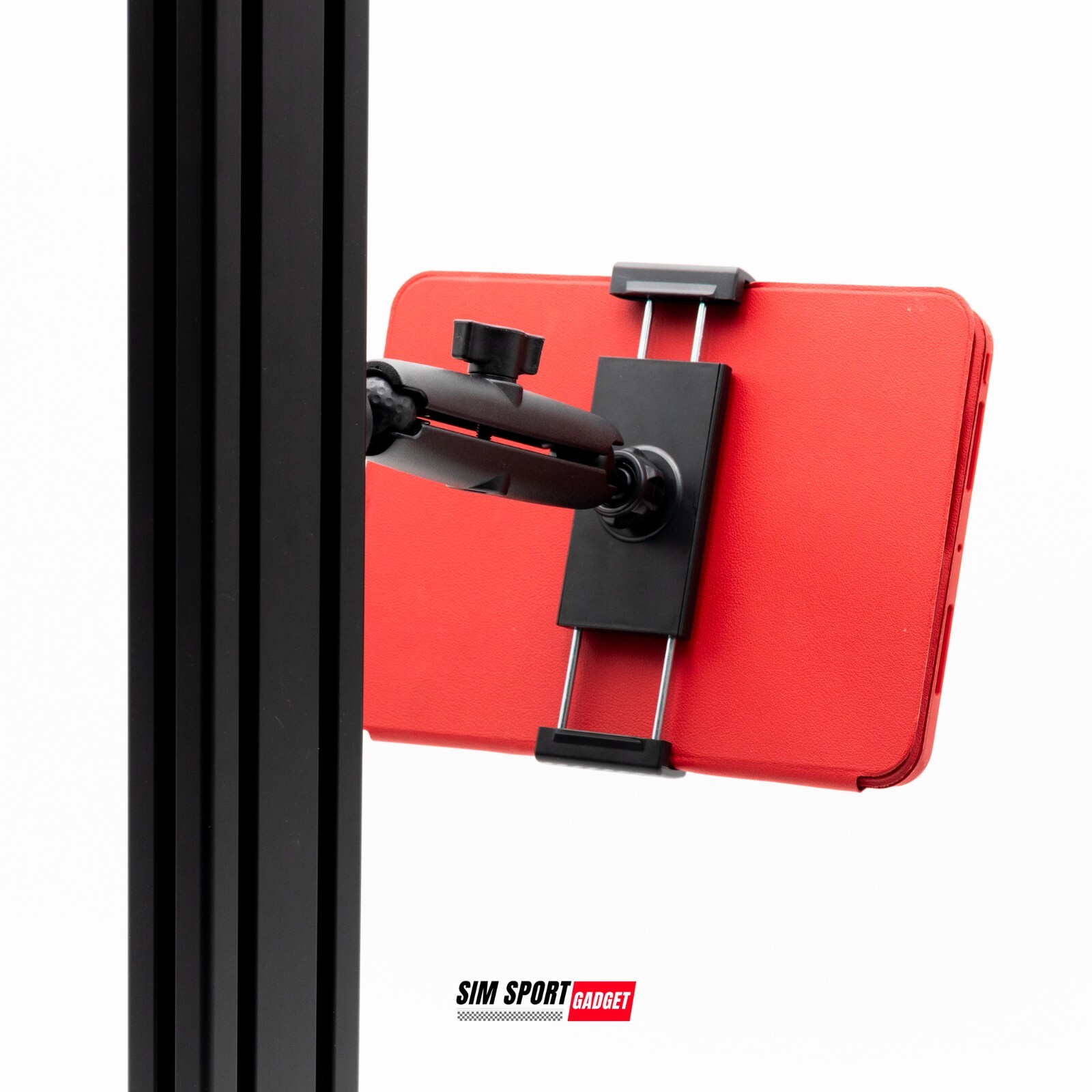 Heavy-Duty Tablet Holder for Sim Rig | Adjustable Swivel Mount | Sim Racing |