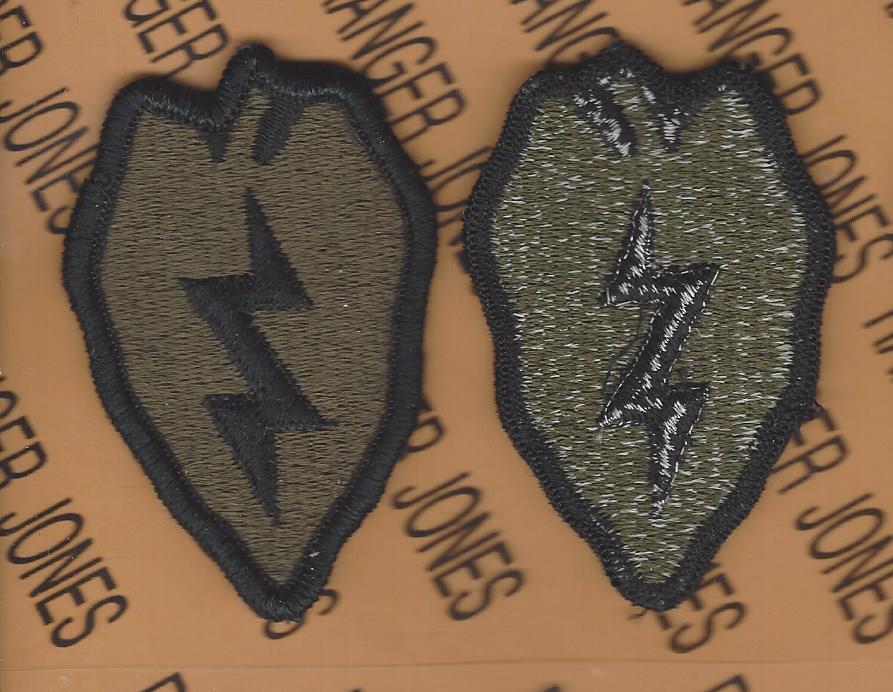 25th Infantry Division OD Green & Black BDU uniform 2.75" patch m/e