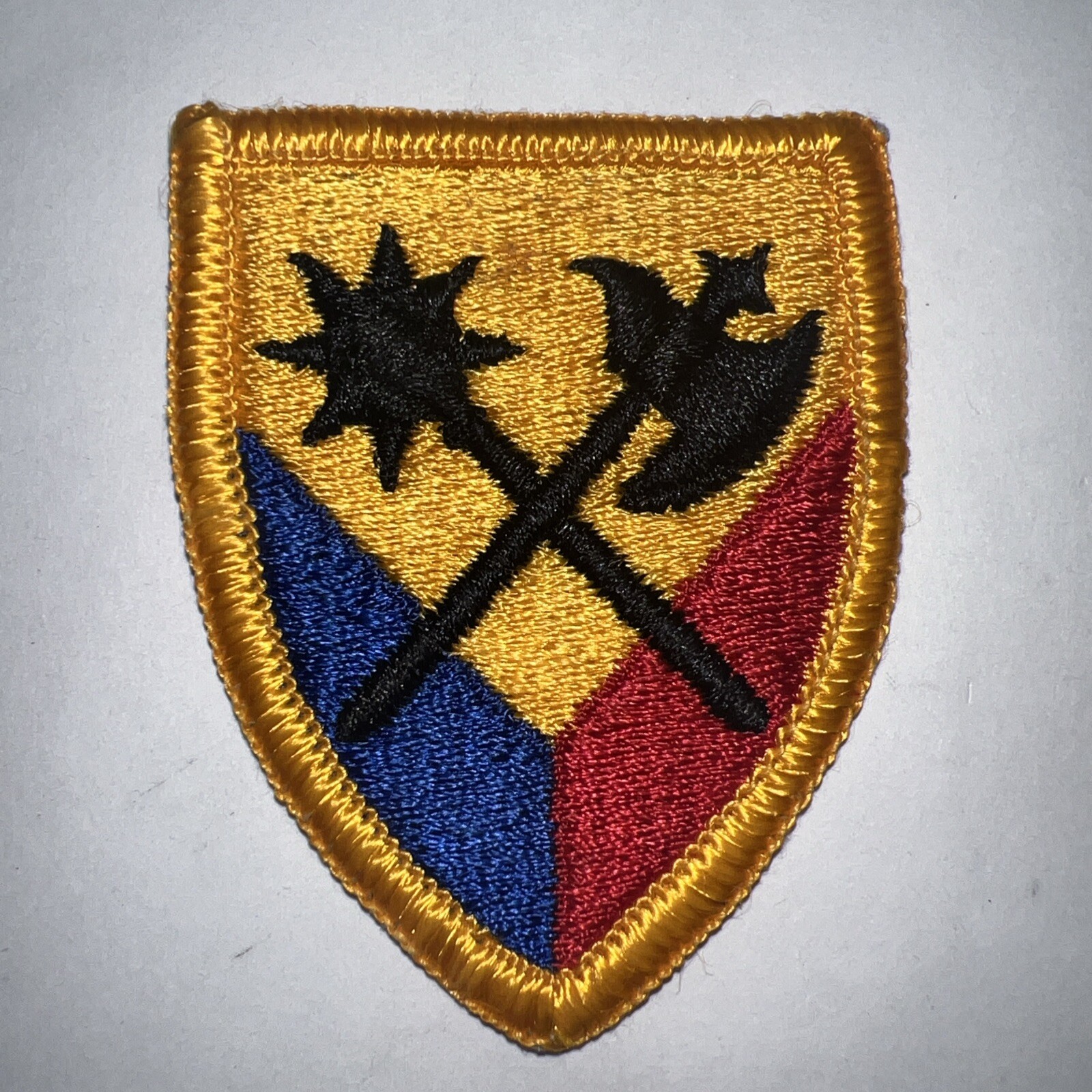 149th Army ARMORED Brigade 60s Manufacture.  merrow edge