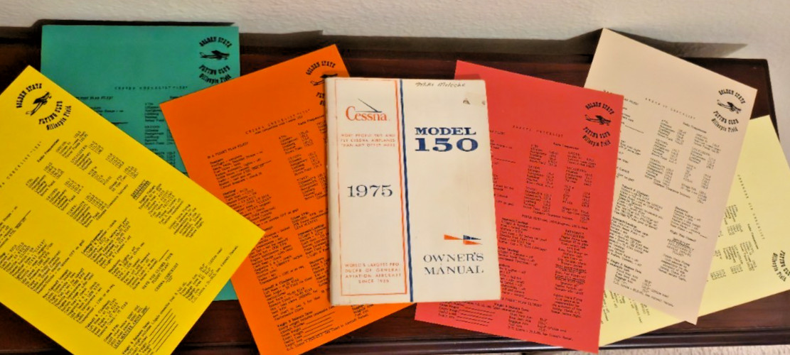 1975 Cessna 150 Owner’s Manual + Golden State Flying Club Checklists/Gillespie