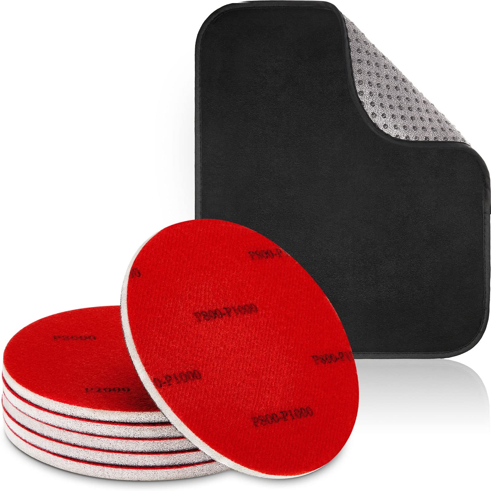 Maitys 6+1 Pack Bowling Ball Sanding Pads with Bowling Towels Resurfacing and...