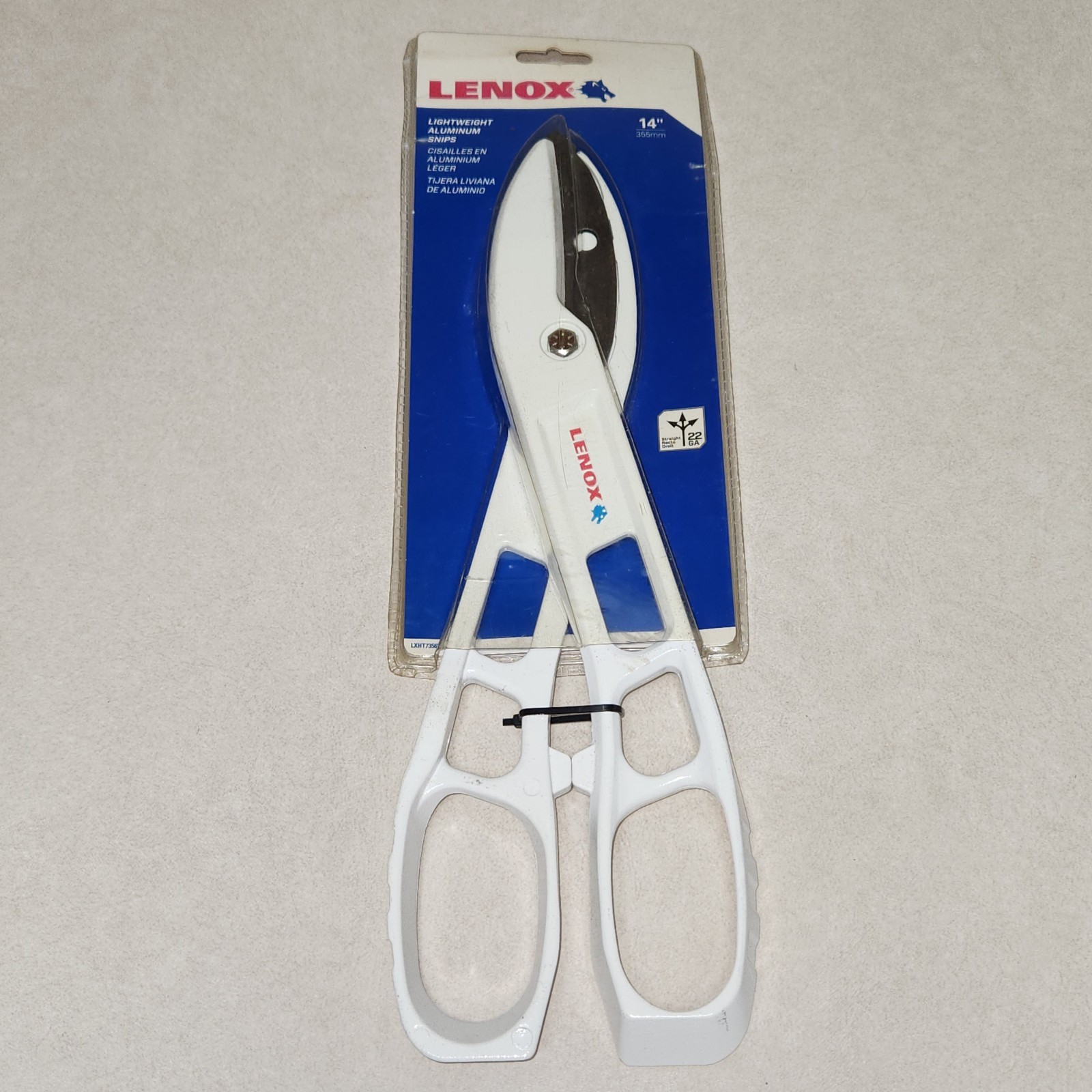 Lenox LXHT73565 Aluminum 3.2 Inch Stamped Steel Snips HVAC 14" Cutter