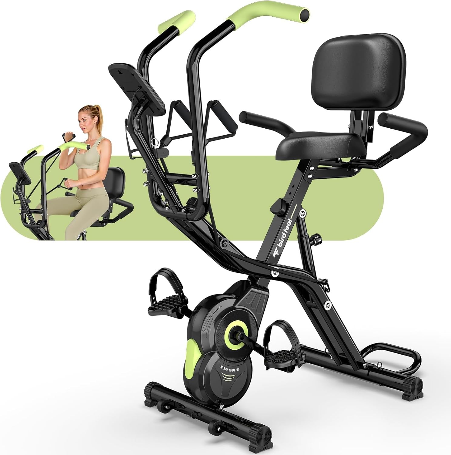 Home Foldable Exercise Bike Multifunctional Indoor Stationary Bikes Workout Bike