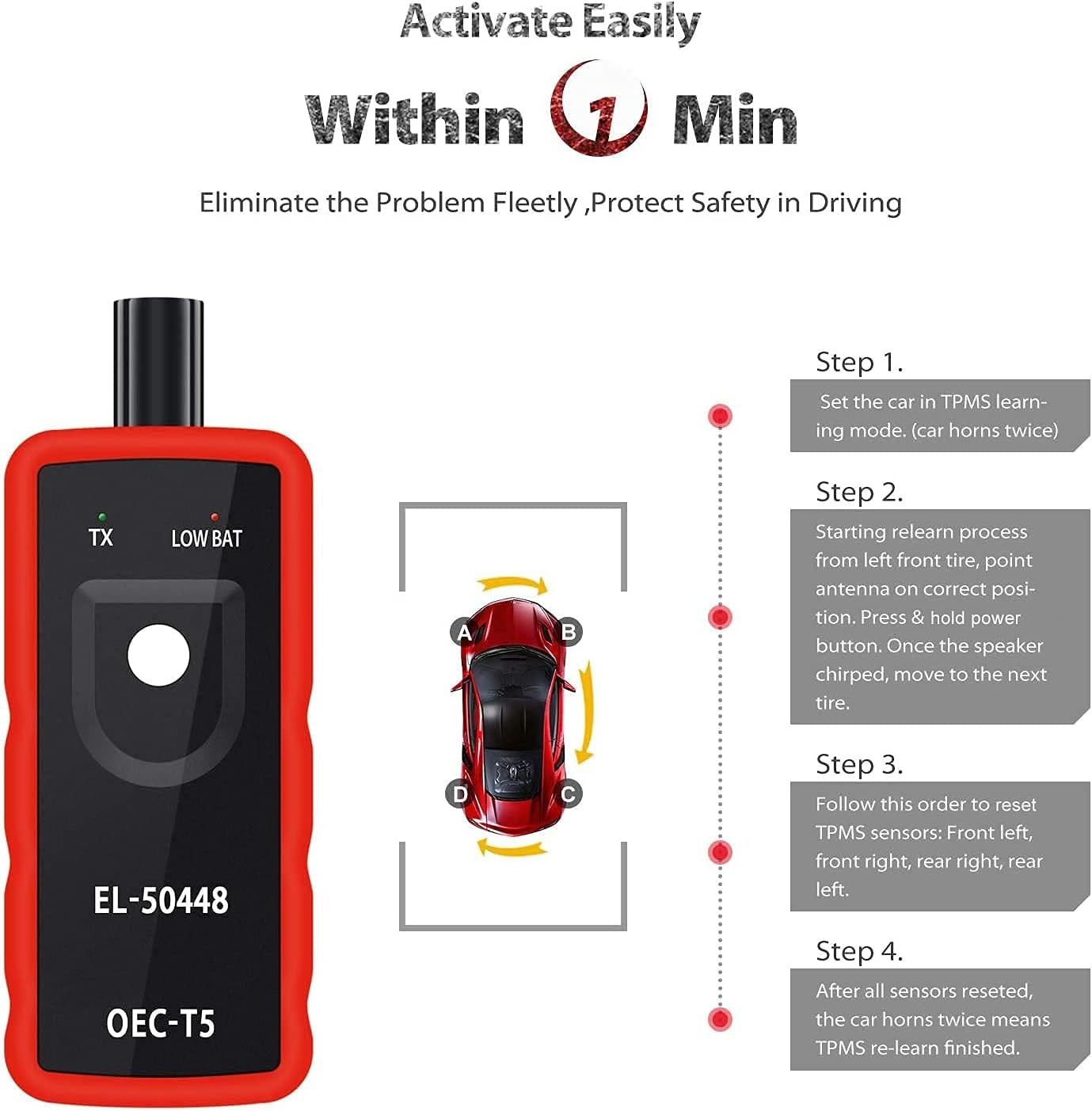 Professional-Grade TPMS Relearn Tool for GM Series Vehicles - 2023 Version