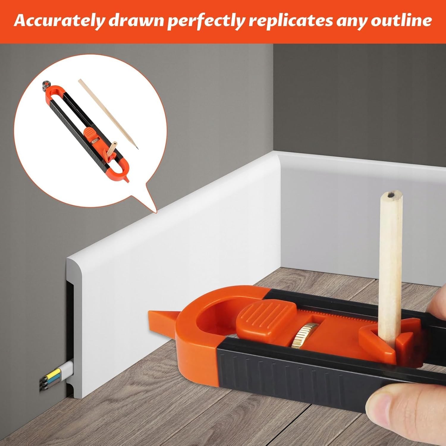 Scribe Tool,5Pcs Multi Functional Scribing Tool with Lock,Scribing Tool for Wood