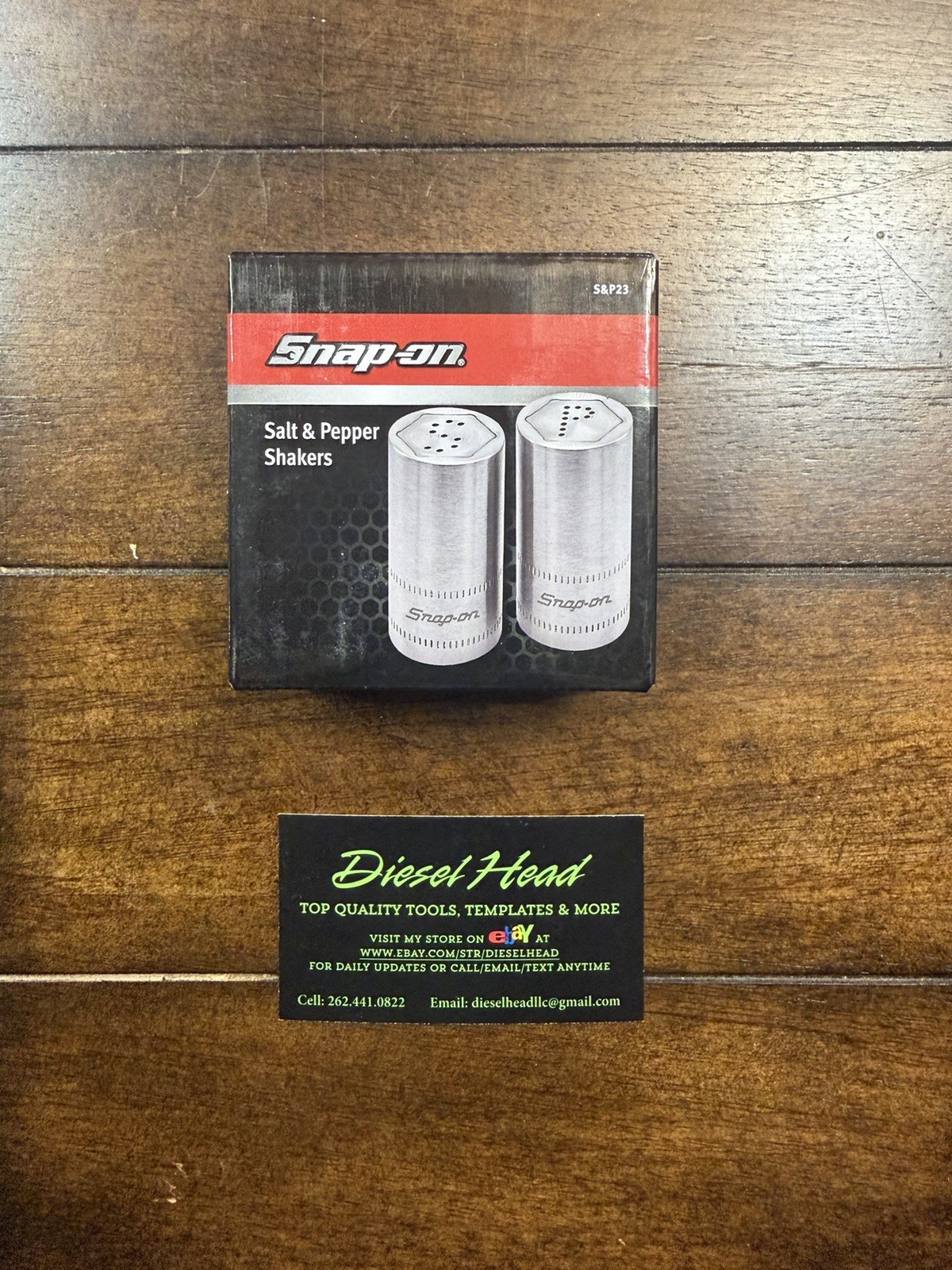 NEW Snap On Tools Stainless Steel Want And Pepper Shakers!! Free Shipping!!