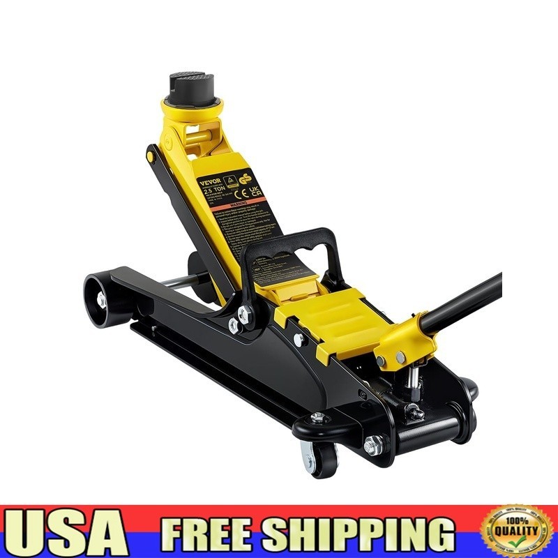 2.5 Ton Low Profile Heavy-Duty Steel Racing Floor Jack W/Single Piston Lift Pump