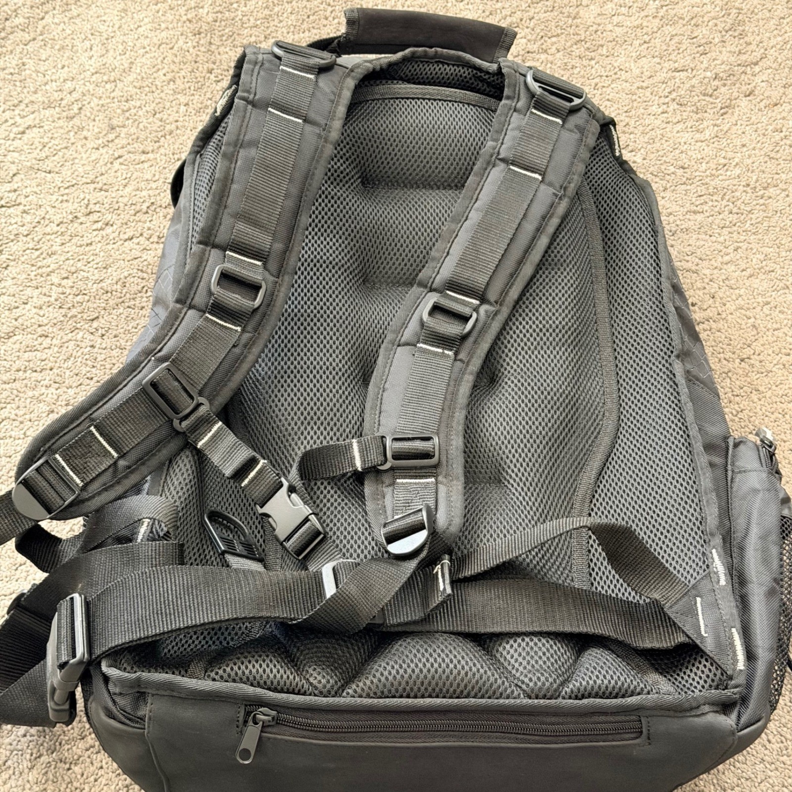 Targus Black Laptop Backpack Padded Travel Bag Multi Compartment Work School