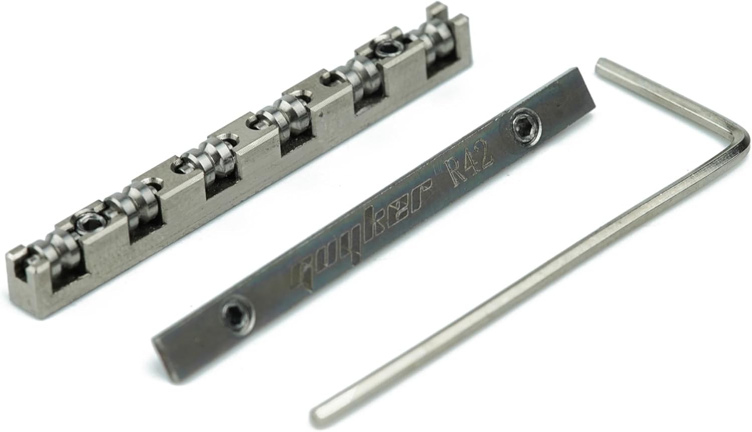 Guyker 42mm Guitar Roller Nut Titanium Adjustable for Strat Tele 6 String