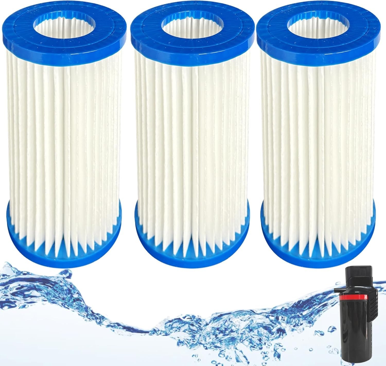 3 Pack Replacement Micron Cartridge for MarineLand Magnum Polishing Internal Can