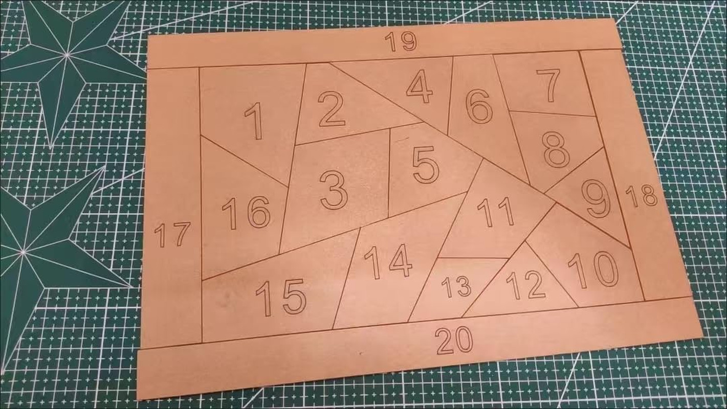 20PCS Acrylic Quilting Template Ruler with Numbered Sections, Clear Patchwork Ru