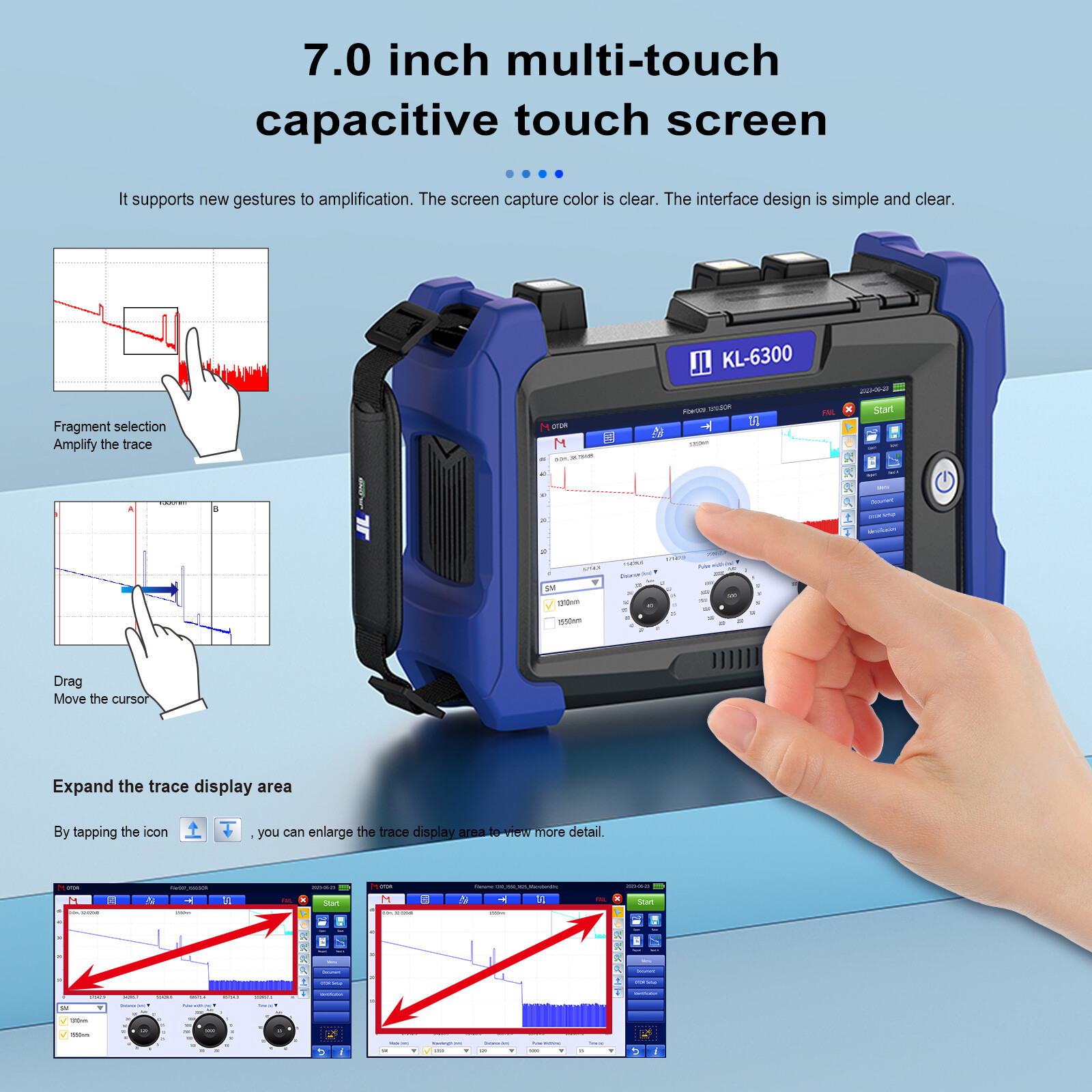 JILONG KL-6300 Fiber Master OTDR W/Multi-Functions Support Bidirectional Testing