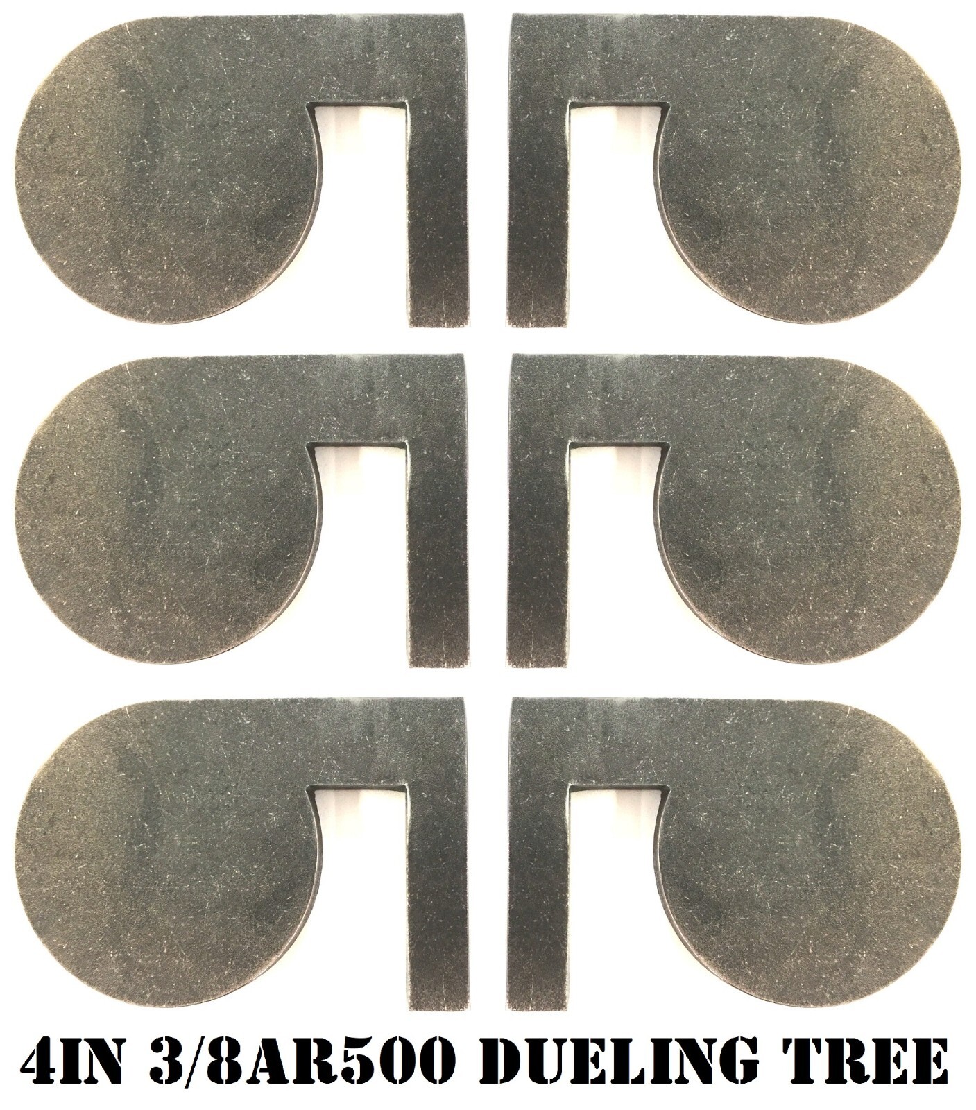 4"x 3/8" AR500 Steel Shooting Range Targets - Dueling Trees Metal PADDLES ONLY