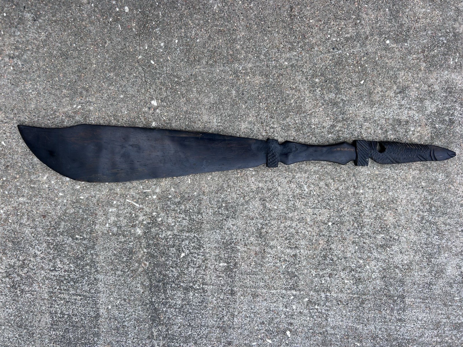 Carved Antique Wooden African Ceremonial Knife Flash Sale