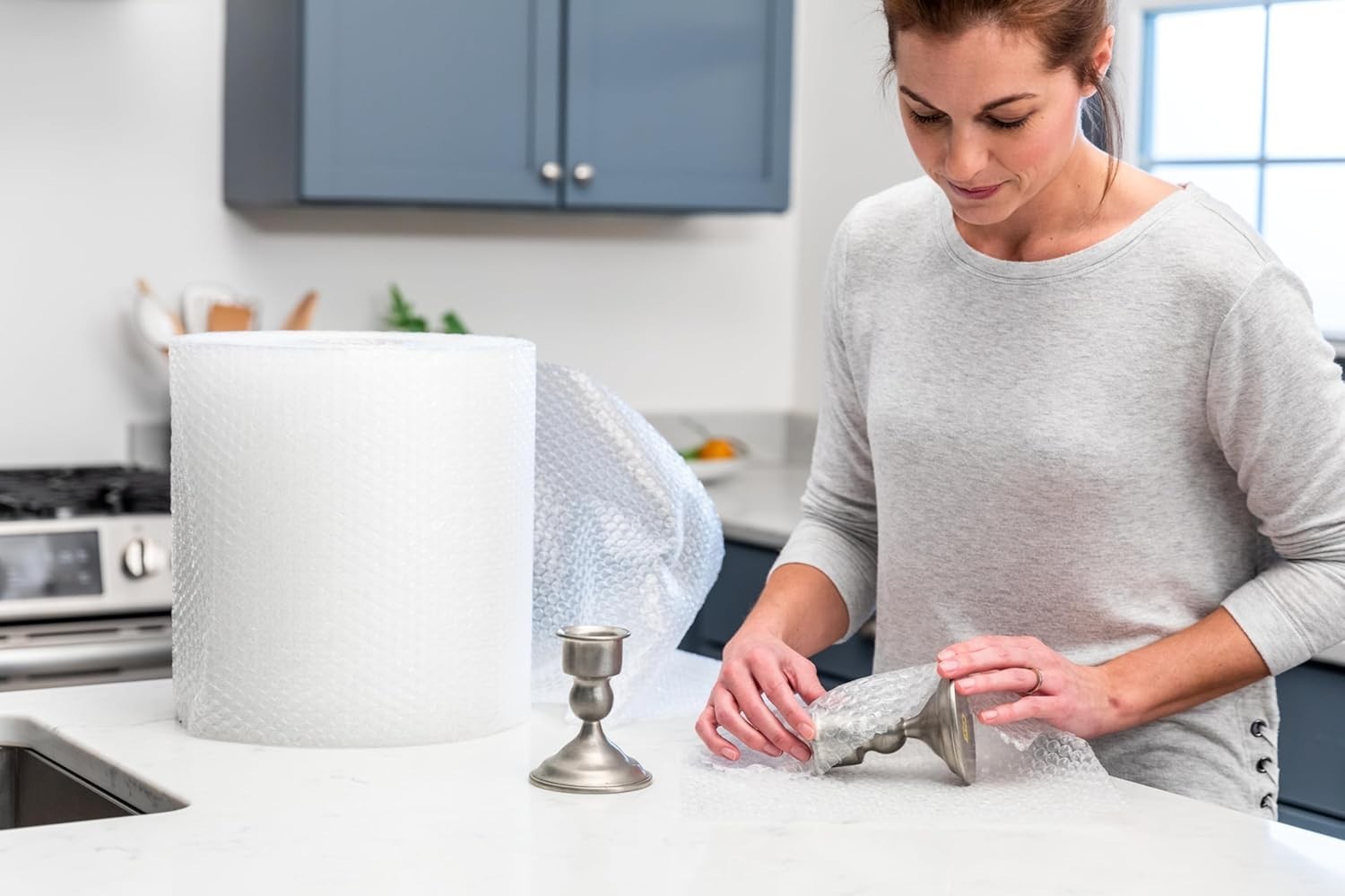 175 FT Small Bubble Cushioning Wrap - Clear, Lightweight Protection for Shipping