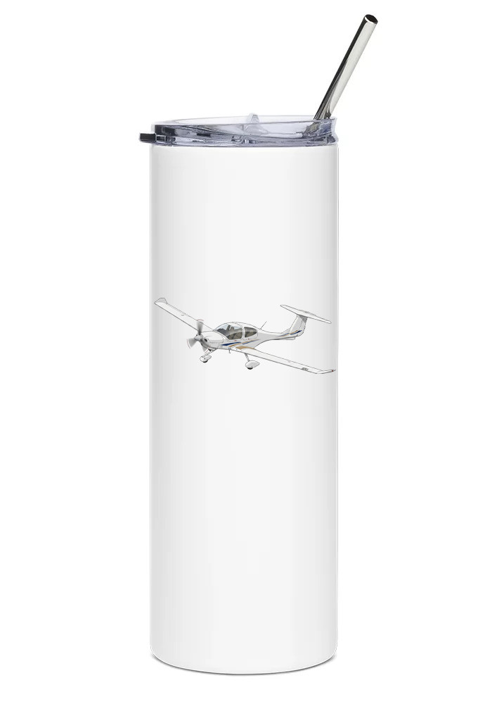 Diamond DA40 Stainless Steel Water Tumbler with straw - 20oz.