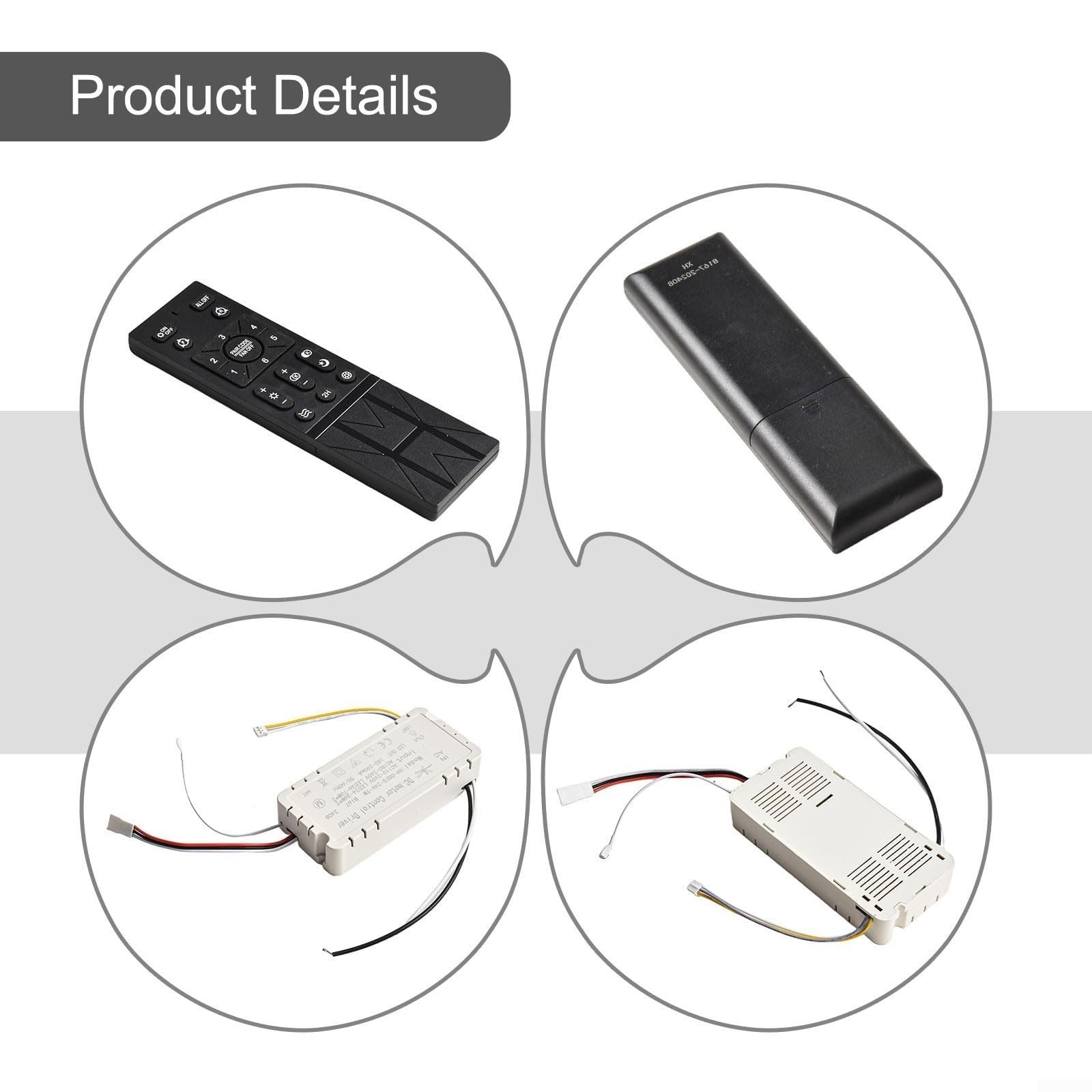 Universal Ceiling Fan Remote Control Kit Replacement, 6-Speed Settings