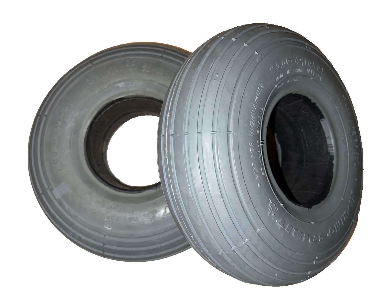 NEW PAIR Rascal 600 4 Wheel Mobility Scooter 10x3 Foam Solid Front Wheels Tires