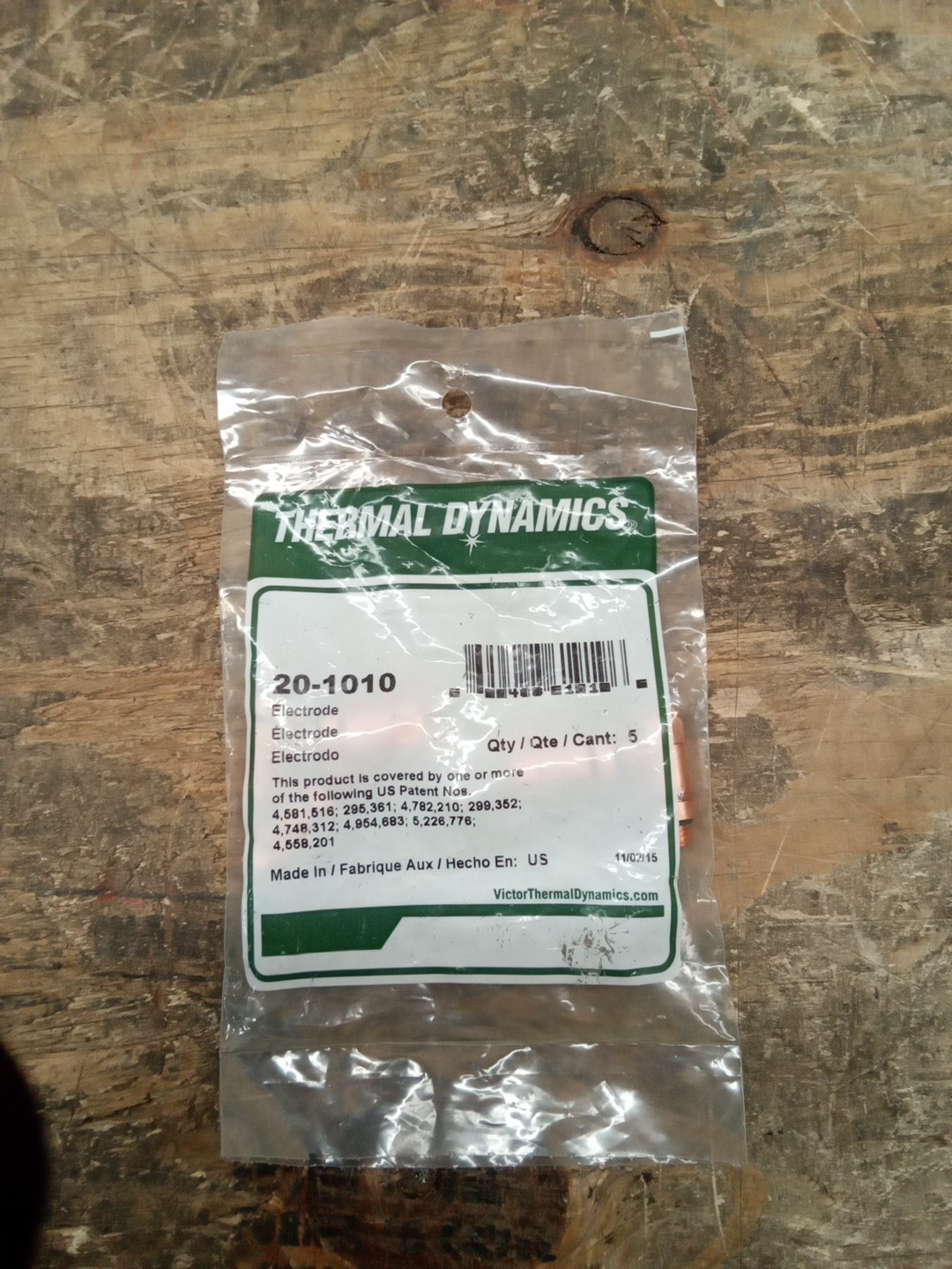 Thermal Dynamics 20-1010 Electrode 5 pack NEW IN PACKAGE