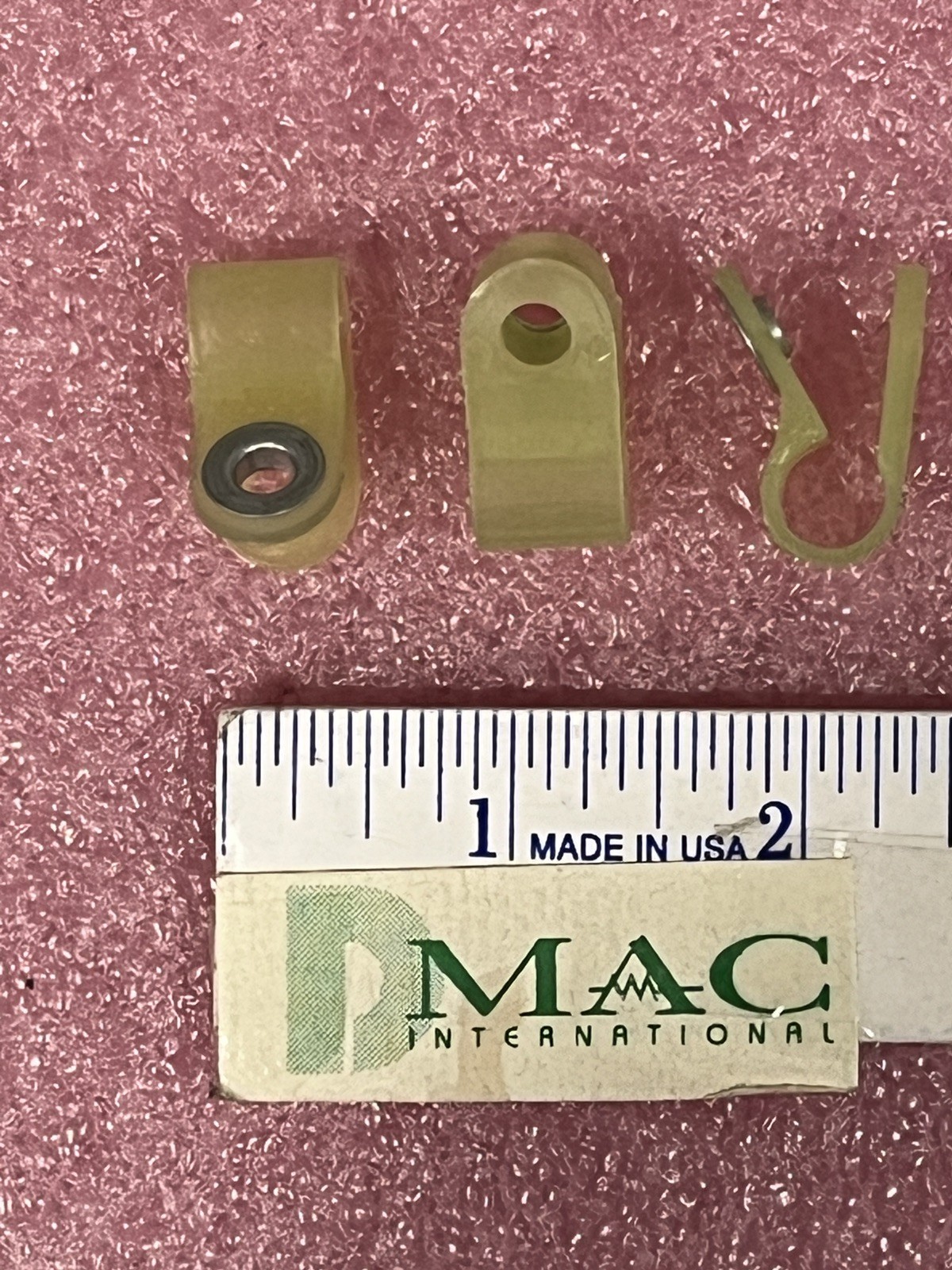 MS25281-F5 CABLE CLAMP P-TYPE GREEN SCREW MOUNT (LOT OF 3)