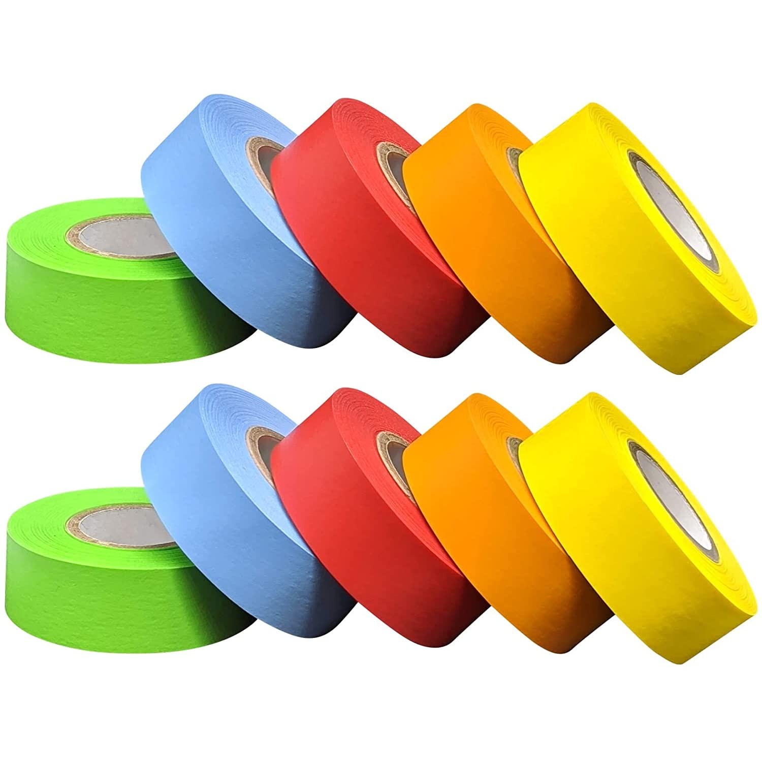 Assorted Color Labeling Tape 0.75 inch x 500 inch 10 Rolls Durable Easy Remove