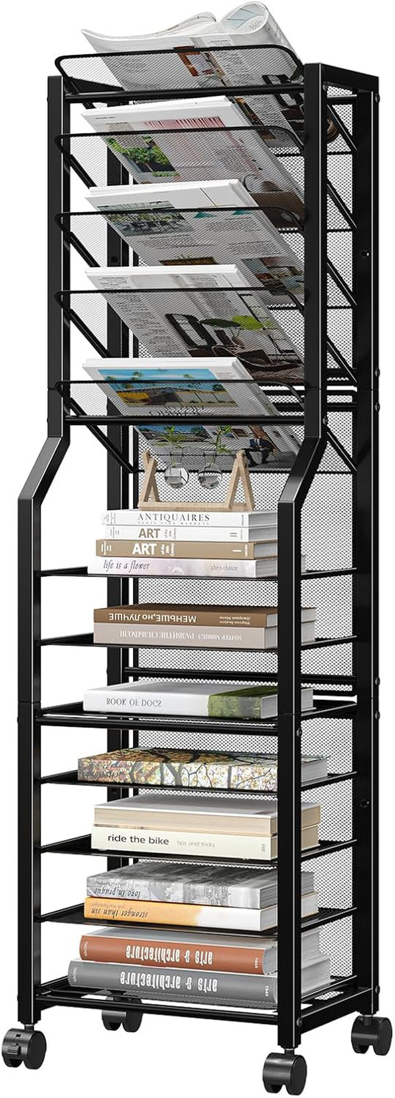 12 Tier Rolling File Cartdesk File Organizer Sliding Trays And