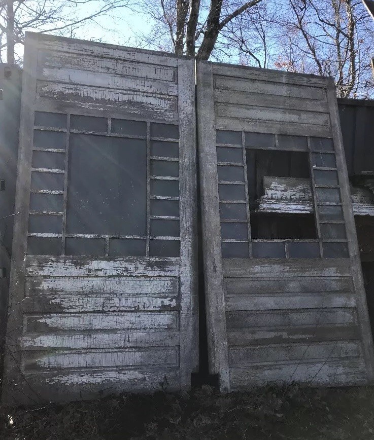 Spectacular Pair Barn Doors W Windows Room Dividers