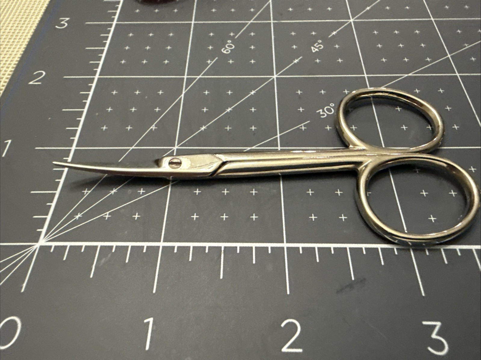 Trim Scissors Curved Blade 3 5/8" - Made in Italy